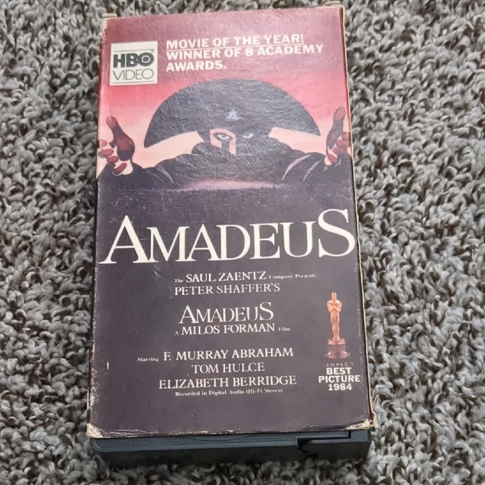 Amadeus VHS Tape - Classic Film Cover (Red & Black)